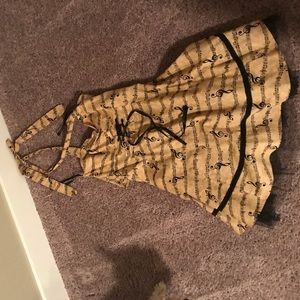 Old sheet music print dress